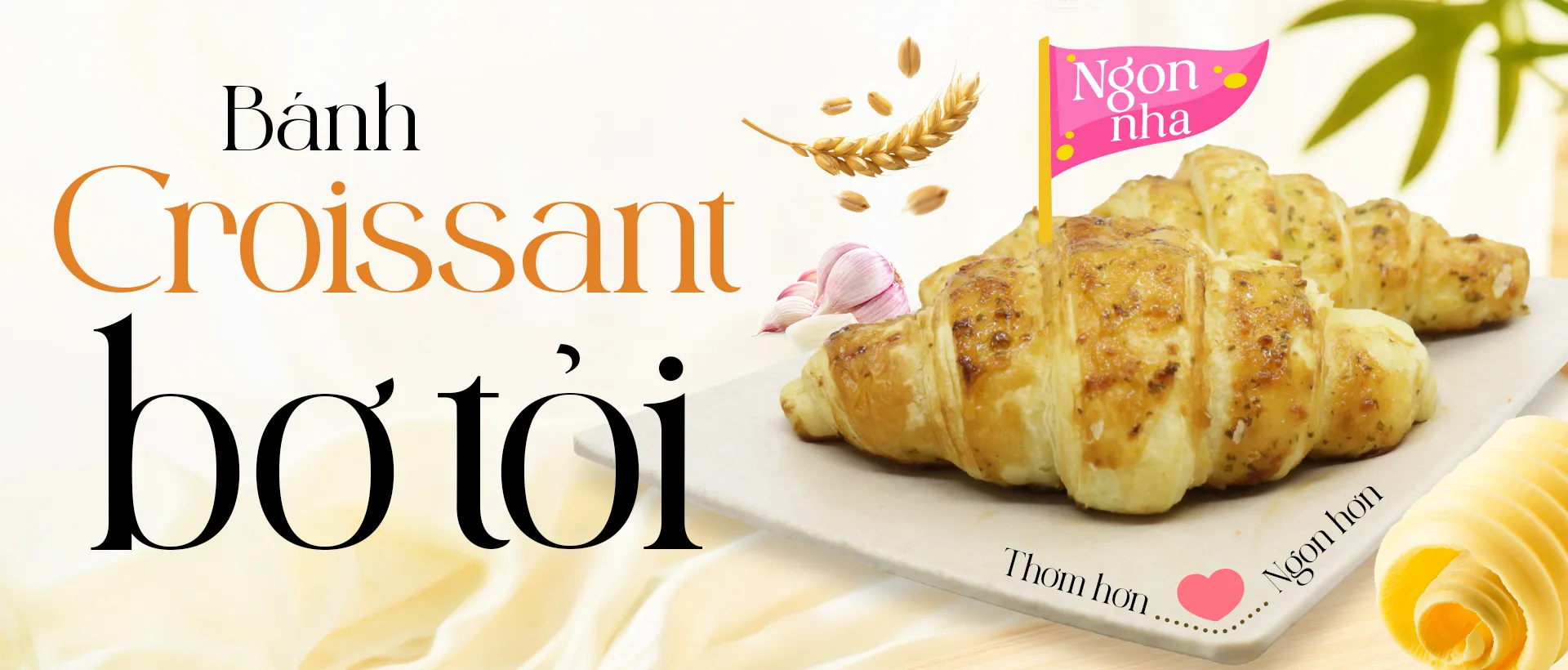 🥐 CROISSANT BƠ TỎI – THƠM HƠN, NGON HƠN, BÉO NGẬY MỌI TẦNG BÁNH! ✨