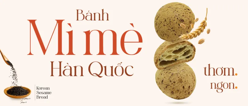 ✨Bánh mì mè Hàn Quốc